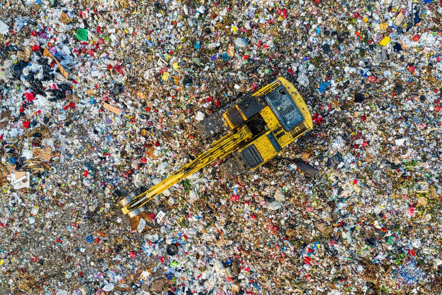 bird s eye view of landfill