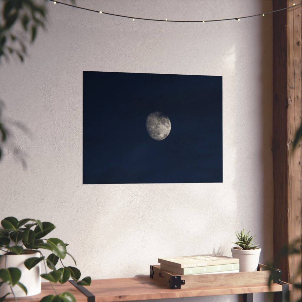 Moonlit Matte Posters, Celestial Wall Art, Night Sky Decor, Lunar Photography, Gift for Astronomy Lovers