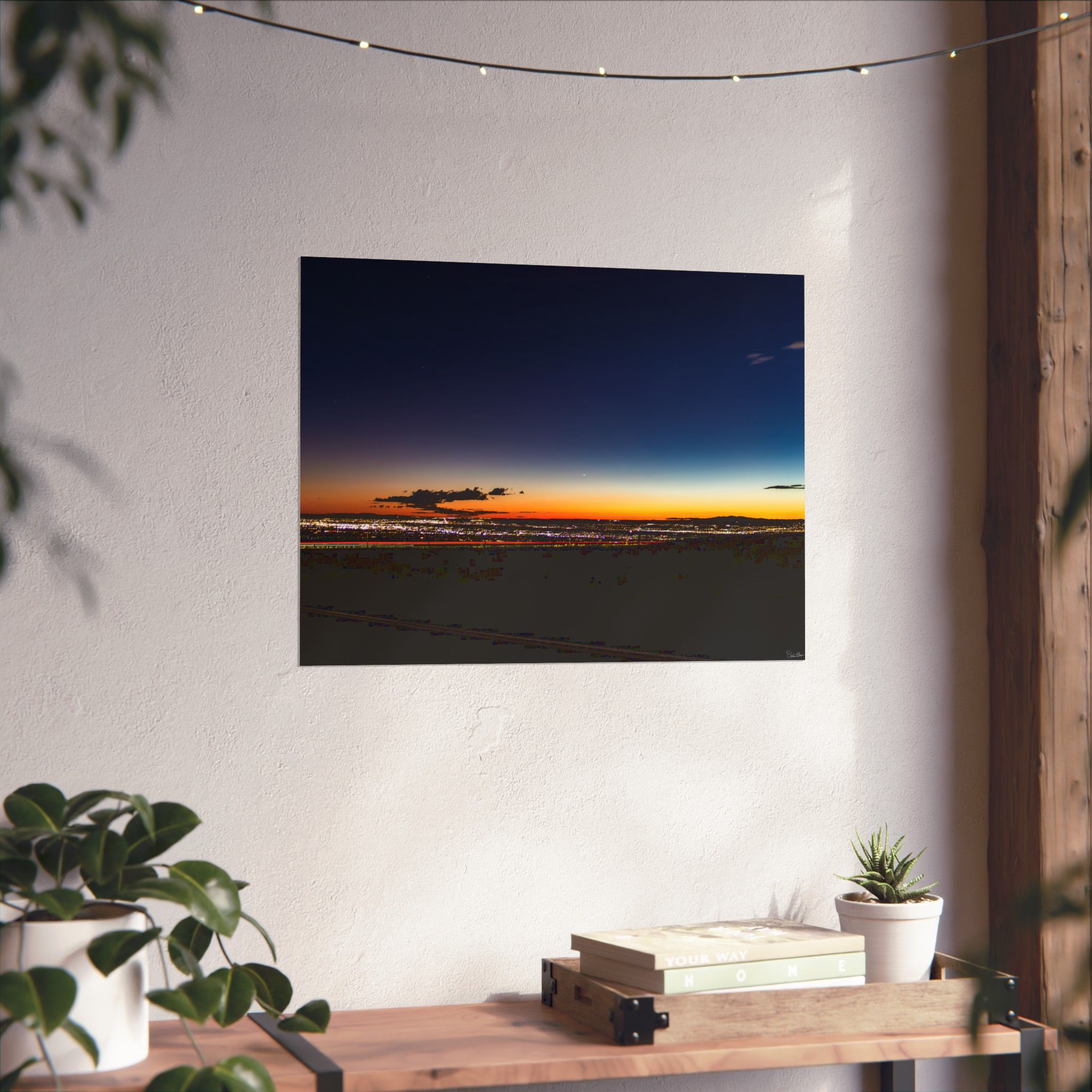 "Albuquerque Afterglow" – City Lights Beneath a Desert Sunset | Landscape Photography Print, Home Decor, Gift for Nature Lovers, Unique Art for Living Room - Image 6